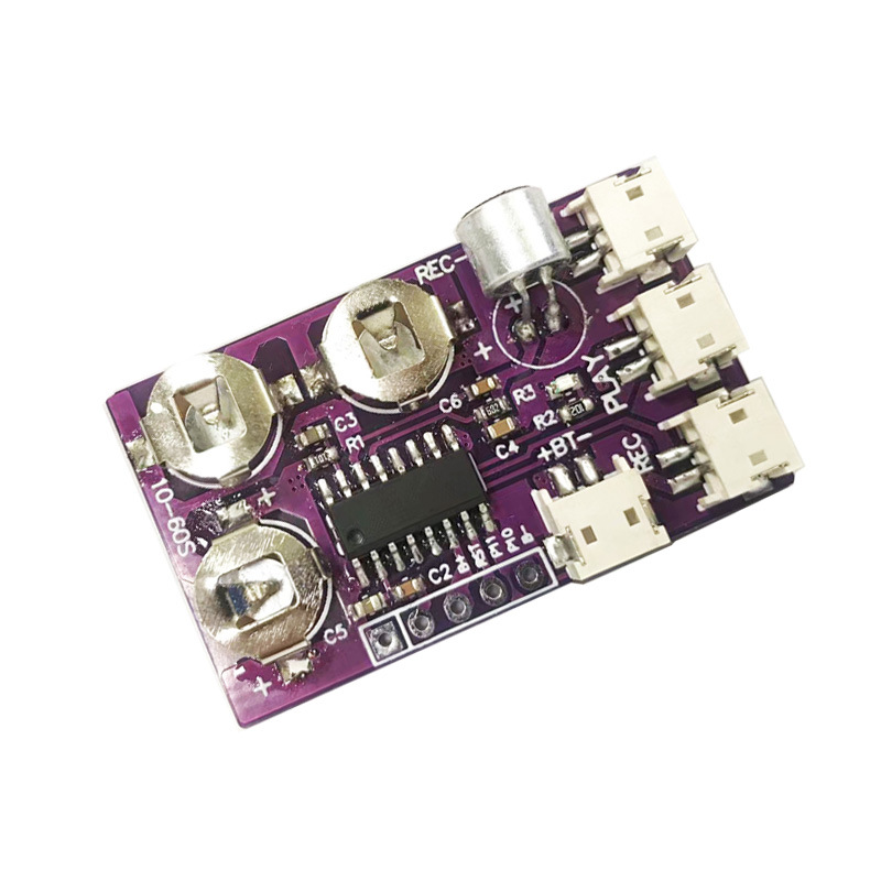 Creative electronic gift recording core 10/20/30 sec dual-button recording greeting card PCBA Solution