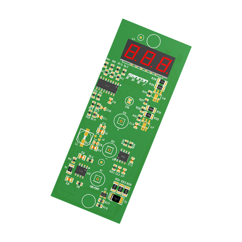 Desk lamp 3-key touch with digital display glowing light board PCBA Solution
