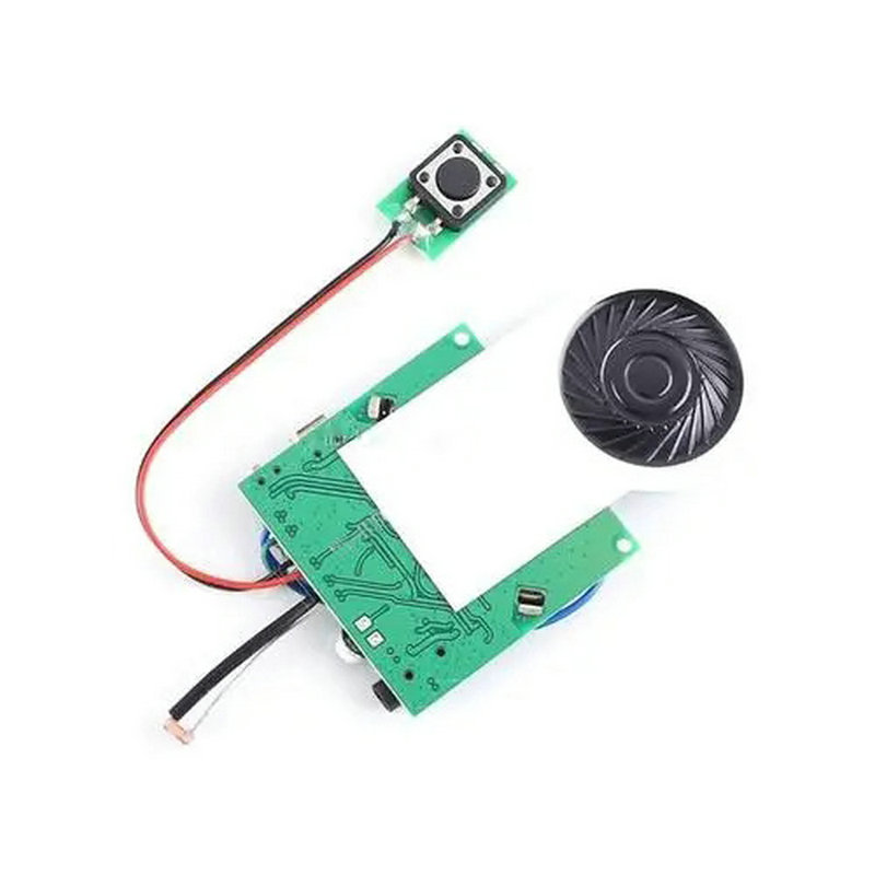 Digital download recording module button voice electronic toy music flashing light greeting card PCBA Solution